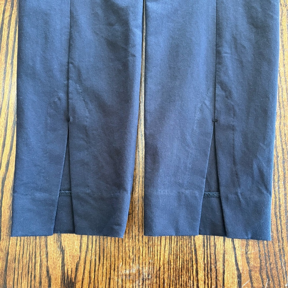 Everlane Black Side Sip Back Seam Ankle Slit Pants Size 6 Black Minimalist Clean - Picture 3 of 16